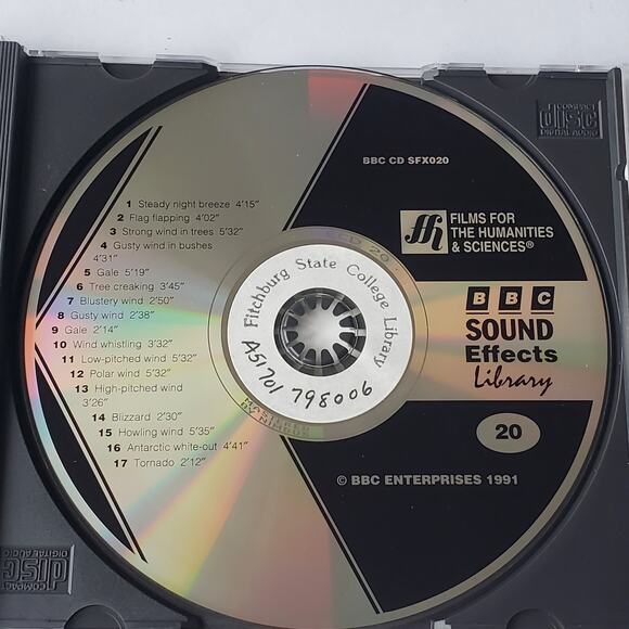BBC Sound Effects Library Communications Weather (1) Disc 20 CD 1991 - Picture 2 of 3